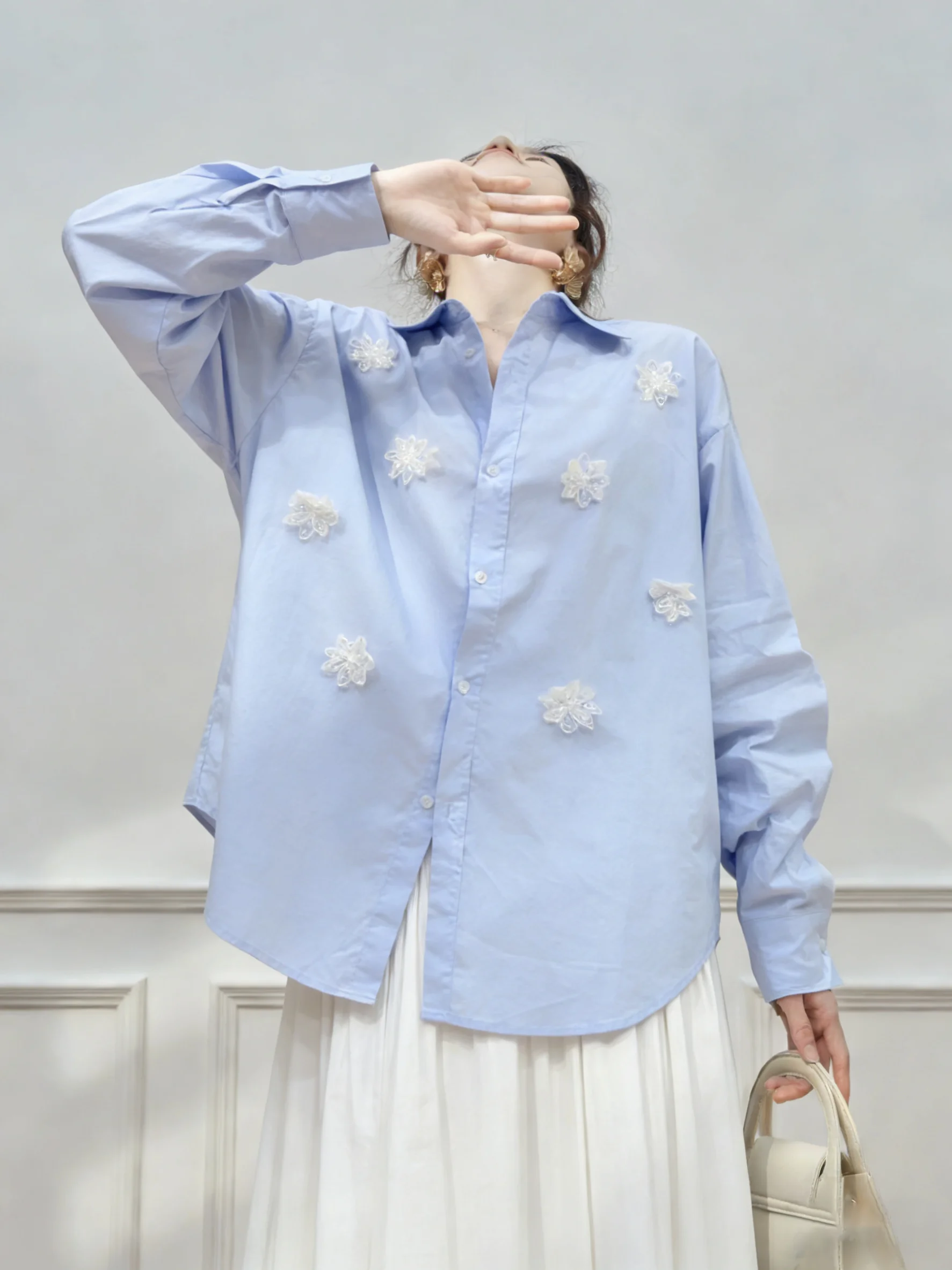 Blue Loose Women's Shirt Jacket Spring Fashion Casual Style Floral Pattern Long Sleeve Collar Button up Standard Fit Premium ...
Blue Loose Women's Shirt Jacket Spring Fashion Casual Style Floral Pattern Long Sleeve Collar Button up Standard Fit Premium ...