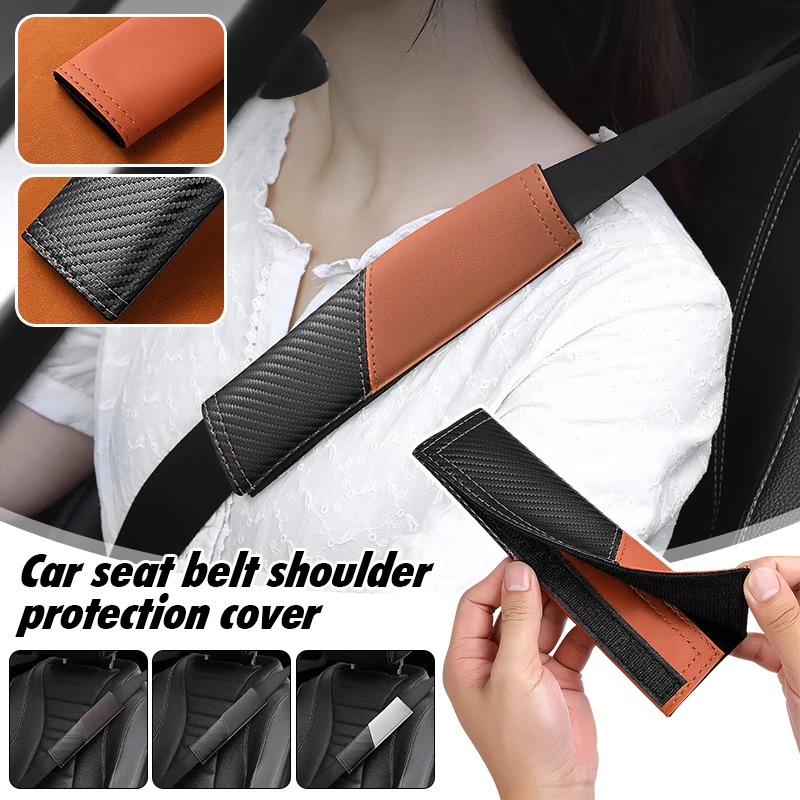 2pcs Car Seat Belt Cover Shoulder Pad Carbon Fiber Leather Wear-resistant Non-slip Safety Belt Cover Car Interior Accessories
2pcs Car Seat Belt Cover Shoulder Pad Carbon Fiber Leather Wear-resistant Non-slip Safety Belt Cover Car Interior Accessories