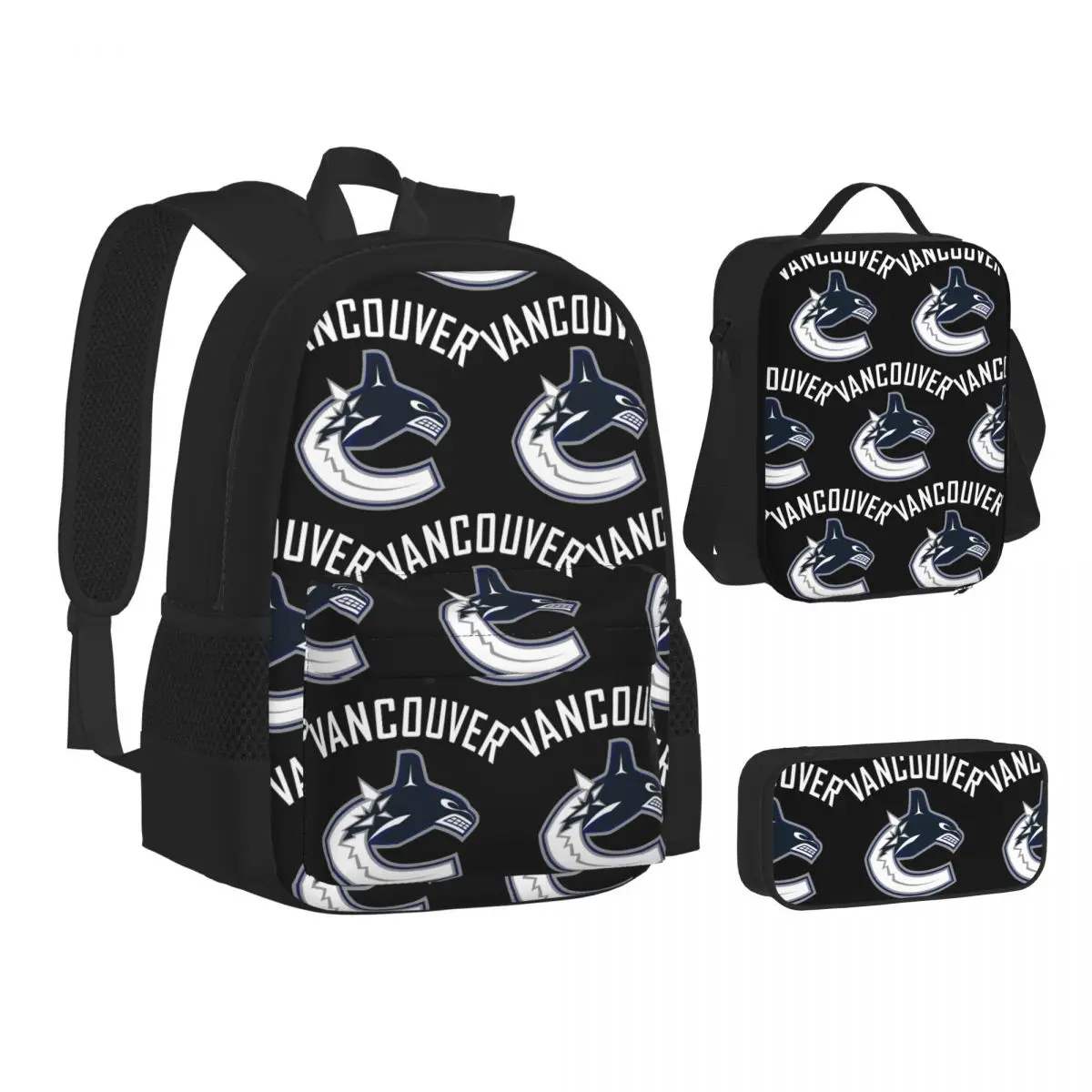 Vancouver Hockey Canucks Essential Active Backpacks Bookbag School Bags Children Rucksack Lunch Bag Pen Bag Three-Piece Set
Vancouver Hockey Canucks Essential Active Backpacks Bookbag School Bags Children Rucksack Lunch Bag Pen Bag Three-Piece Set