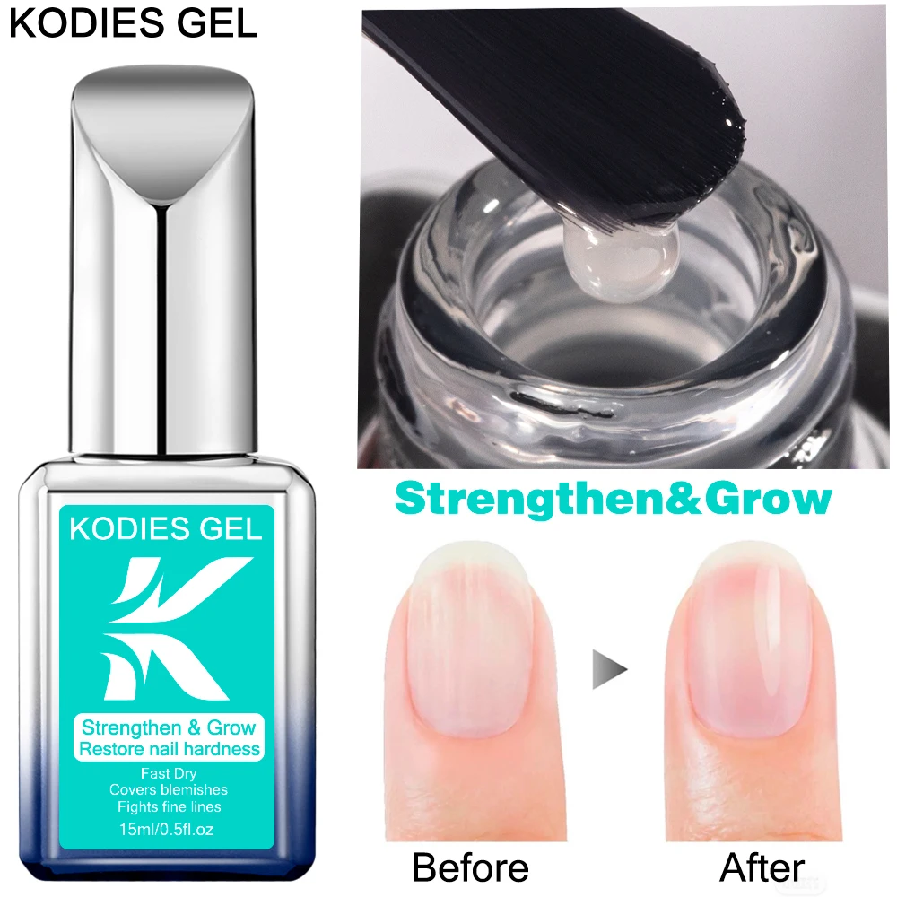KODIES GEL Nail Strengthener Super Shine Nail Polish Growth Liquid Quick Dry Top Finish Nail Hardener for Manicure Treatment
KODIES GEL Nail Strengthener Super Shine Nail Polish Growth Liquid Quick Dry Top Finish Nail Hardener for Manicure Treatment