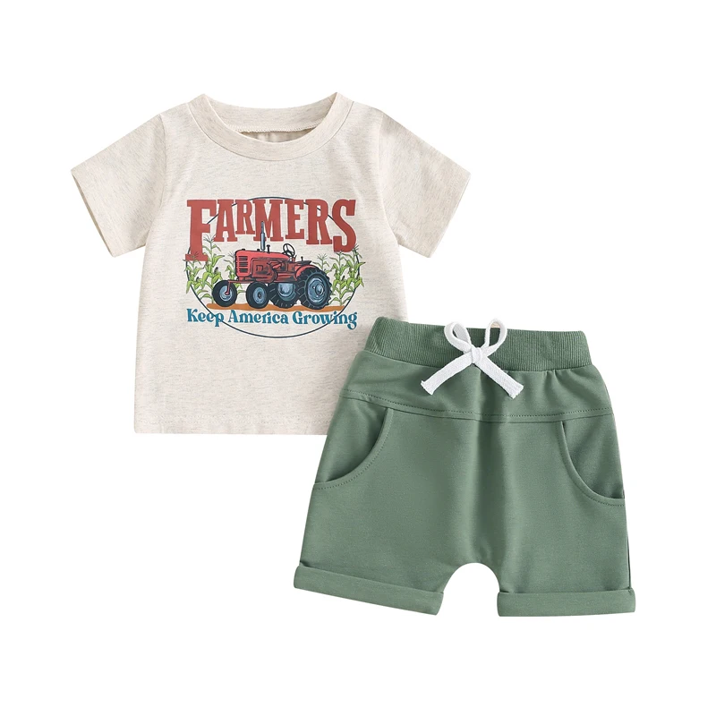 Baby Boy Summer Clothes Toddler Clothing Short Sleeve Retro Country T-Shirt Tee Tops Casual Shorts Sets
Baby Boy Summer Clothes Toddler Clothing Short Sleeve Retro Country T-Shirt Tee Tops Casual Shorts Sets