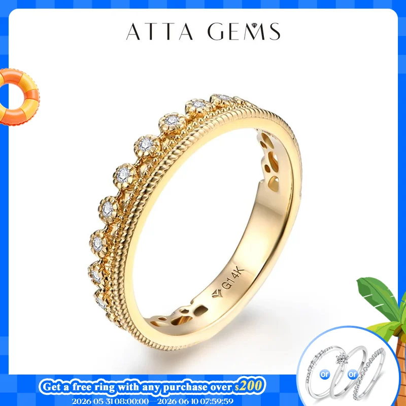 ATTAGEMS D VVS1 Color Solid 10k 14k 18k Au585 Moissanite Diamond Ring for Women White Gold Engegament Wedding Rings Fine Jewelry
ATTAGEMS D VVS1 Color Solid 10k 14k 18k Au585 Moissanite Diamond Ring for Women White Gold Engegament Wedding Rings Fine Jewelry