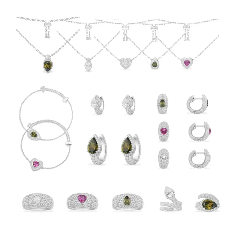 CY 2025 Pear shaped Heart Set Diamond Adjustable Necklace Bracelet Earring Ring Romantic Fashion Versatile Women's Jewelry
CY 2025 Pear shaped Heart Set Diamond Adjustable Necklace Bracelet Earring Ring Romantic Fashion Versatile Women's Jewelry