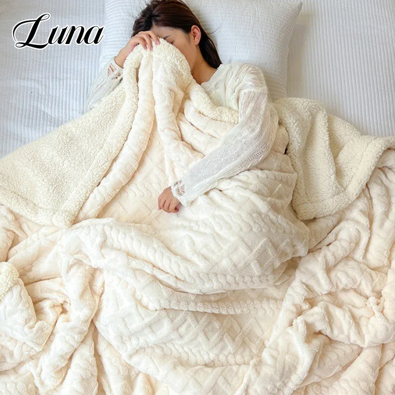Soft Weaving Print Coral Fleece Blankets for Bed Warm Nap Faux Lamb Velvet Sofa Cover Blanket Christmas Gift Shawl Throw Blanket
Soft Weaving Print Coral Fleece Blankets for Bed Warm Nap Faux Lamb Velvet Sofa Cover Blanket Christmas Gift Shawl Throw Blanket