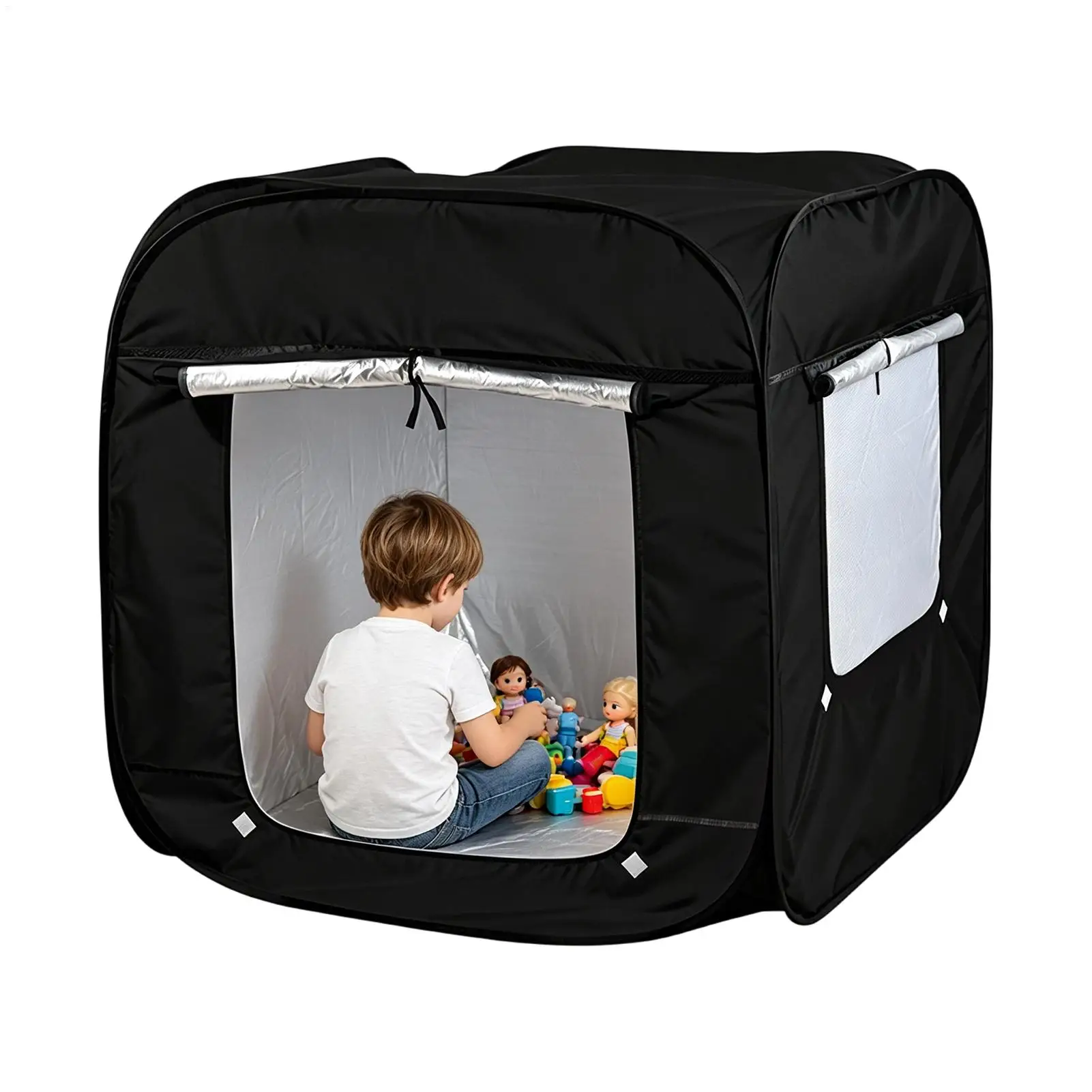 Sensory Play Tent Portable Foldable Den with Window Calm Down Black Tent for Children Bedroom Room Home Sleep Camping Outdoor
Sensory Play Tent Portable Foldable Den with Window Calm Down Black Tent for Children Bedroom Room Home Sleep Camping Outdoor
