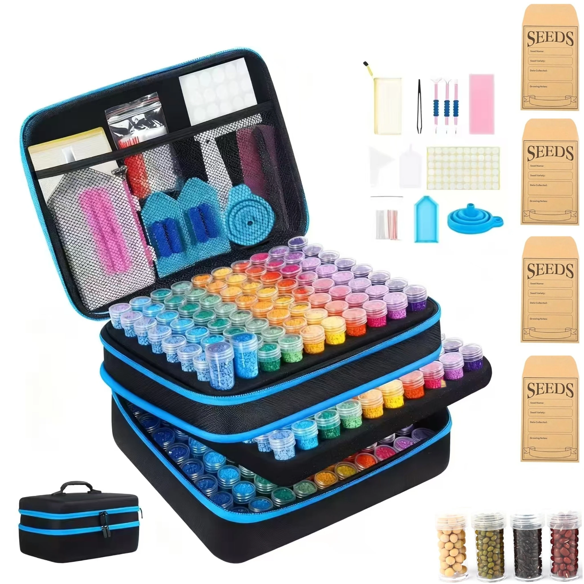 240 Bottles Diamond Painting Organizer Storage Bottle Organizer Rice Bead Diamond Storage Box Diamond Painting Tool Storage Bag
240 Bottles Diamond Painting Organizer Storage Bottle Organizer Rice Bead Diamond Storage Box Diamond Painting Tool Storage Bag