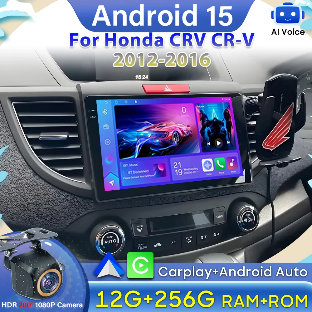 Android 15 Carplay For Honda CRV CR-V 2012-2016 GPS Navigation Car Radio No 2din Car Monitor Video Screen GPS DVD Stereo 5G Wifi
Android 15 Carplay For Honda CRV CR-V 2012-2016 GPS Navigation Car Radio No 2din Car Monitor Video Screen GPS DVD Stereo 5G Wifi