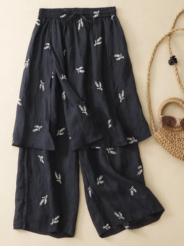 Summer Artistic Design Slimming Casual Pants High Waist Wide Leg Plant Floral Print Comfortable Loose Fit Ladies Trousers
Summer Artistic Design Slimming Casual Pants High Waist Wide Leg Plant Floral Print Comfortable Loose Fit Ladies Trousers
