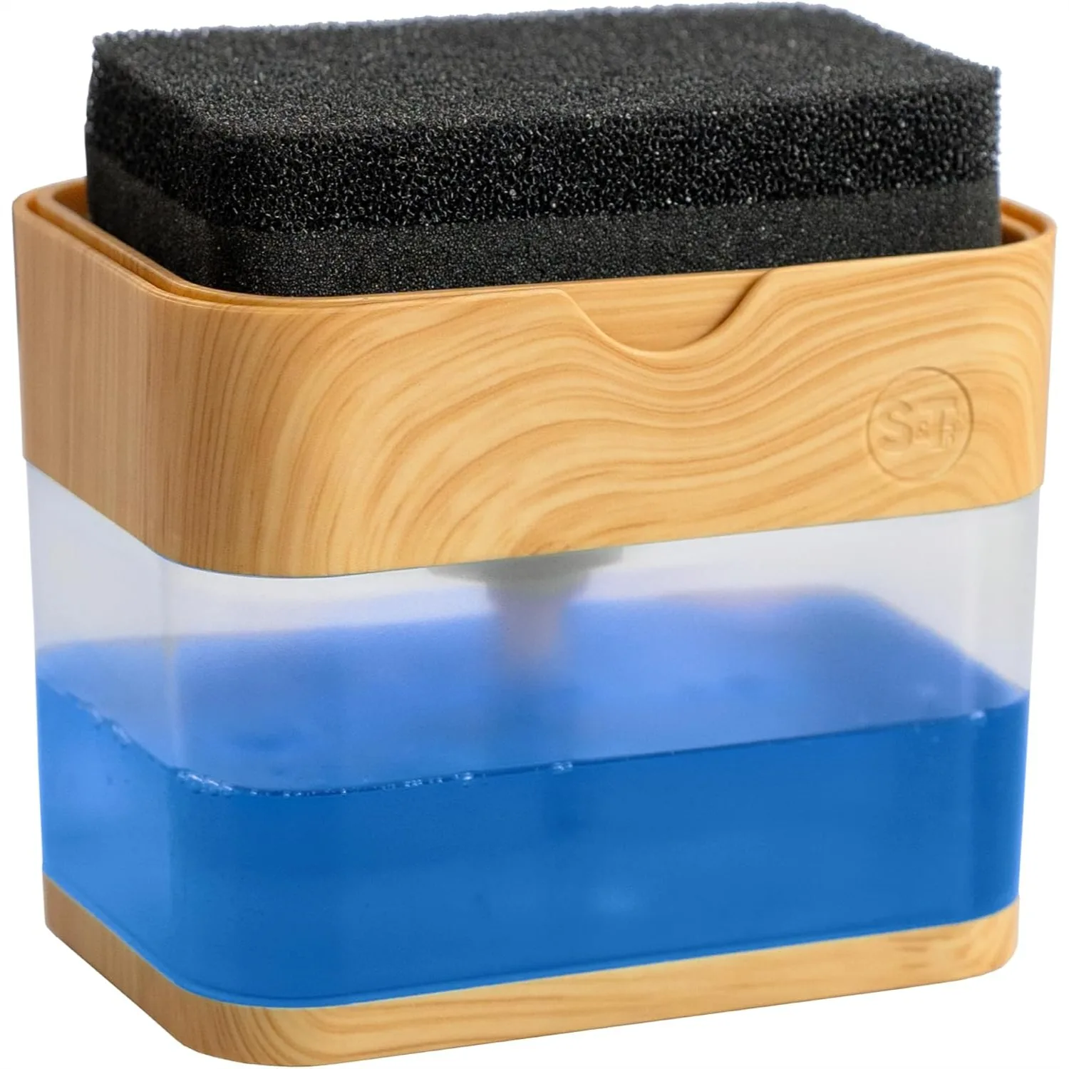 Dish Soap Dispenser and Sponge Holder for Kitchen Sink with Labels and Sponge Included, 13 oz, Plastic, Bamboo
Dish Soap Dispenser and Sponge Holder for Kitchen Sink with Labels and Sponge Included, 13 oz, Plastic, Bamboo