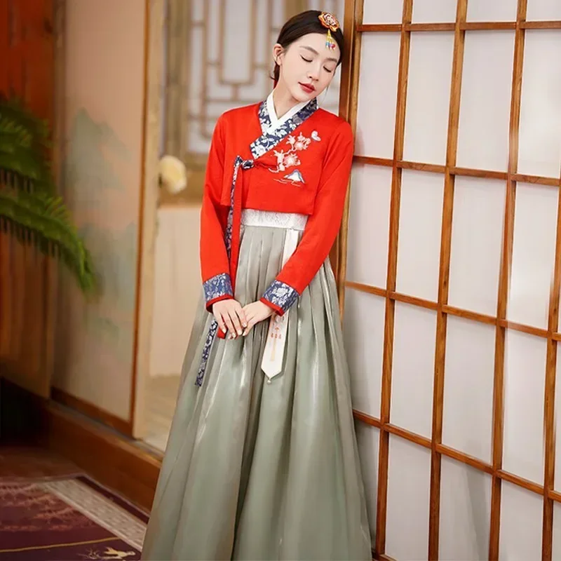 Korean Traditional Costume Hanbok Female Korea Minority Palace Costume Hanbok Dresses National Dance Anicent Wedding Party Dress
Korean Traditional Costume Hanbok Female Korea Minority Palace Costume Hanbok Dresses National Dance Anicent Wedding Party Dress