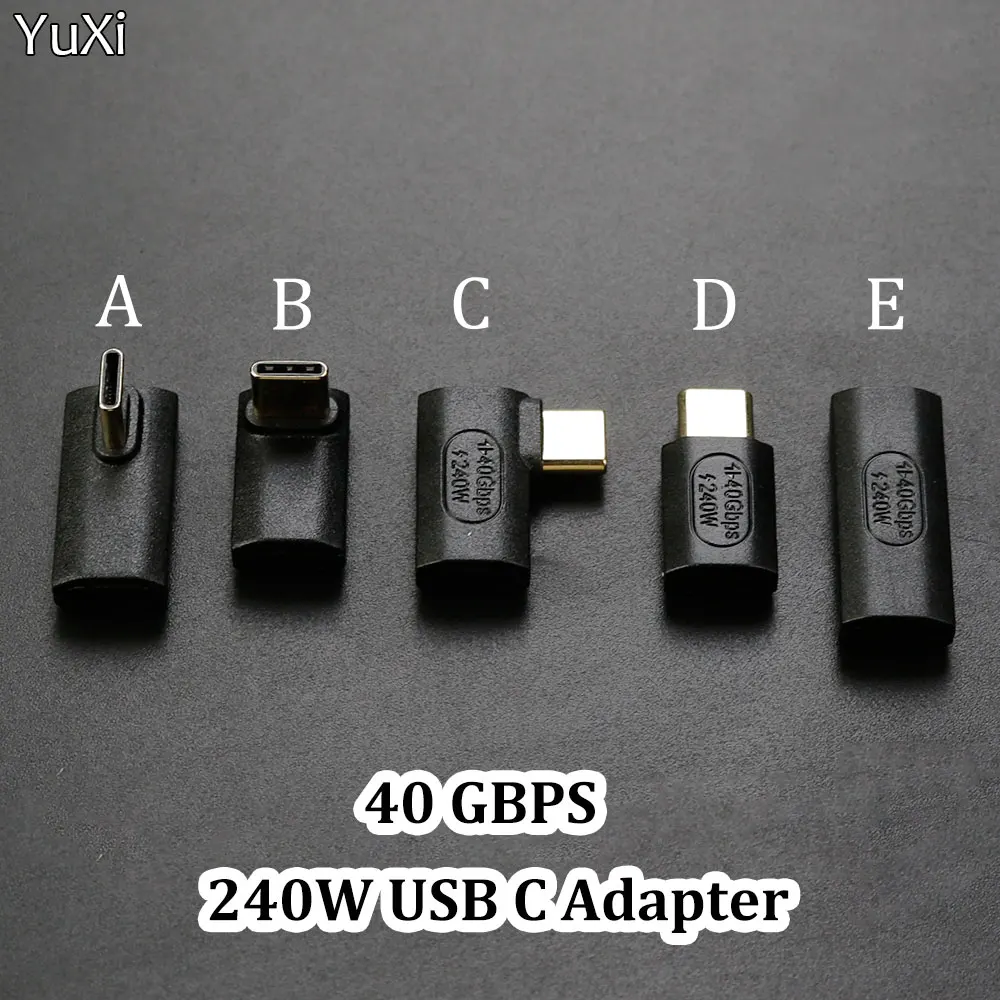 USB C Adapter 90 Degree USB C Extender Type-c 4.0 Right Angle PD 240W 40Gbps Fast Charging For Mobile Phone Switch Laptop Tablet
USB C Adapter 90 Degree USB C Extender Type-c 4.0 Right Angle PD 240W 40Gbps Fast Charging For Mobile Phone Switch Laptop Tablet
