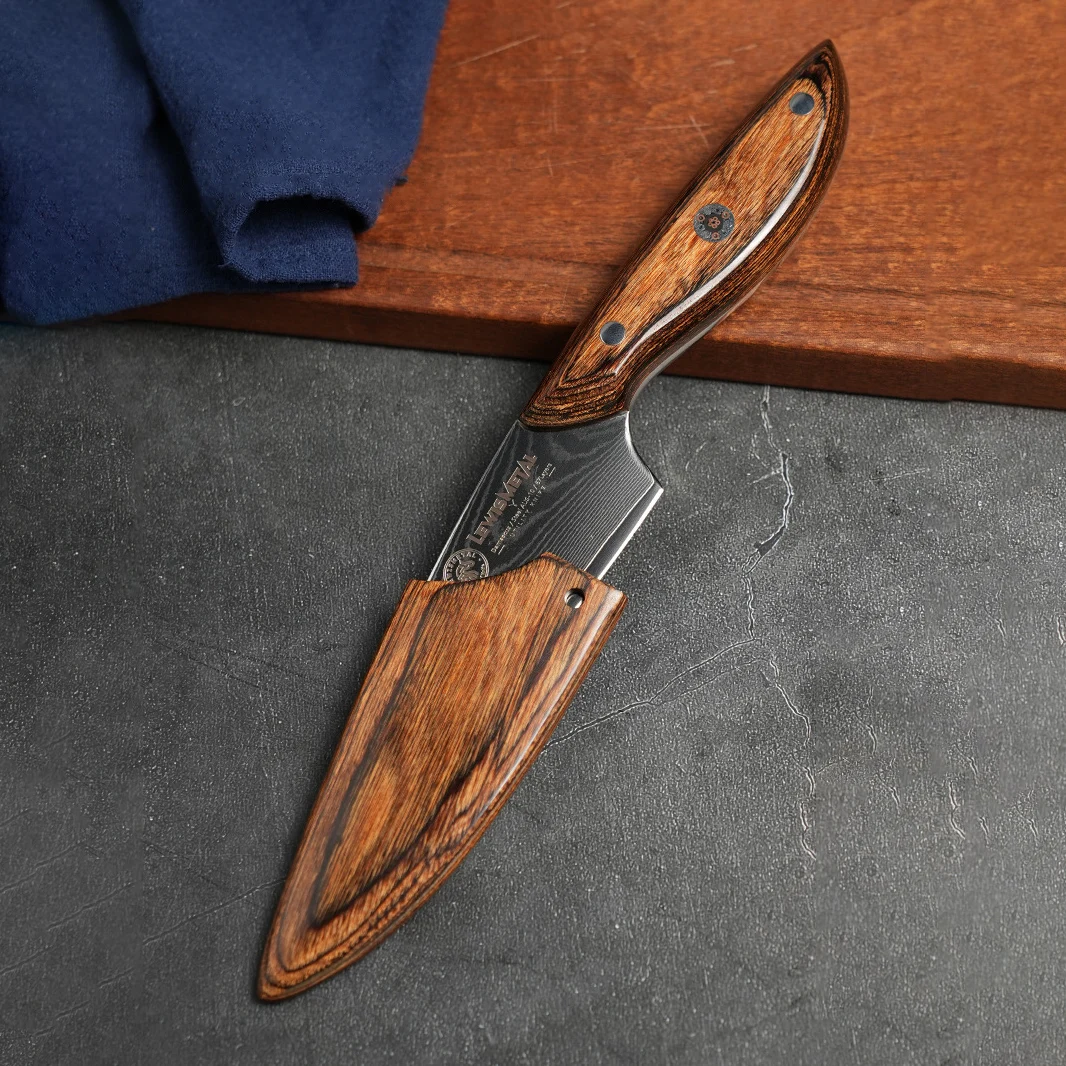 4 Inch Utility Knife With Wood Cover 67-layers Damascus Steel AUS-10 Blade Sharp Paring Cleaver BBQ Kitchen Knives Wood Handle
4 Inch Utility Knife With Wood Cover 67-layers Damascus Steel AUS-10 Blade Sharp Paring Cleaver BBQ Kitchen Knives Wood Handle
