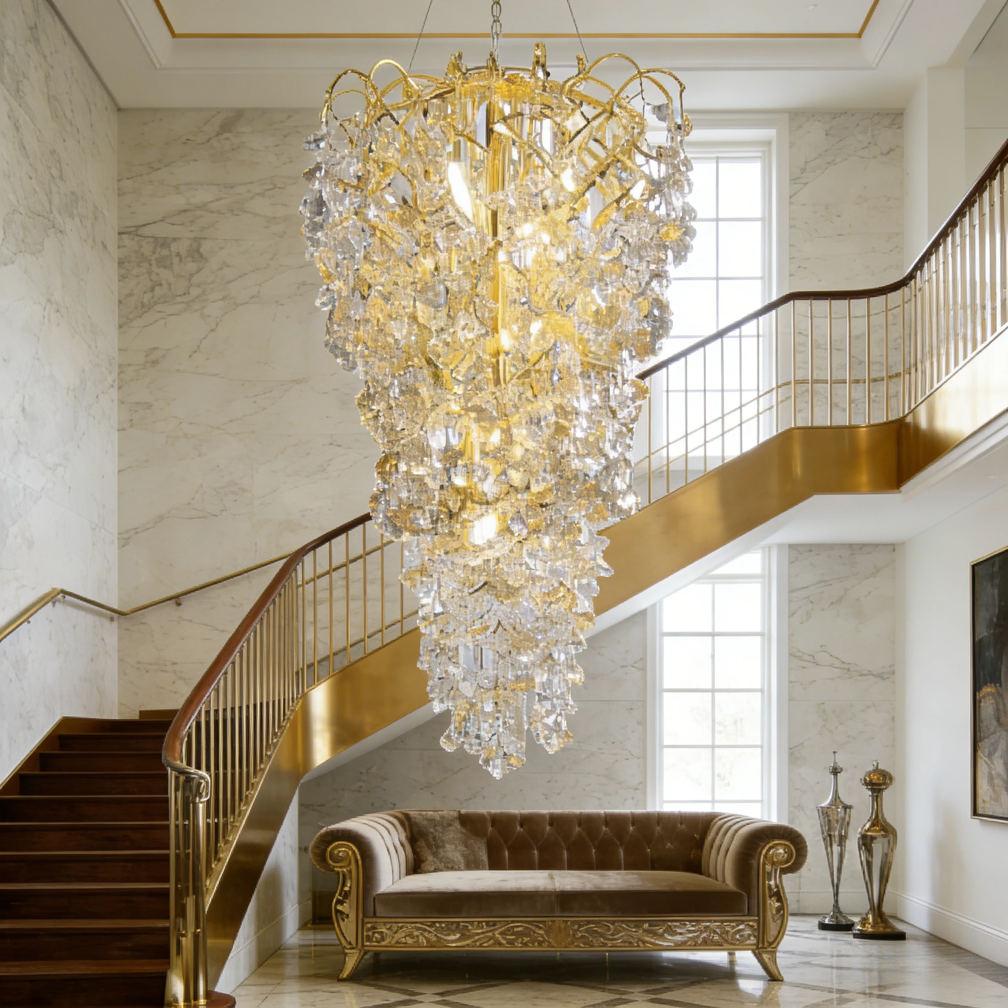 Luxury Branch Crystal Chandelier Modern Staircase Long Pendant Light for Loft Duplex High Ceiling Villa Indoor Home Decor
Luxury Branch Crystal Chandelier Modern Staircase Long Pendant Light for Loft Duplex High Ceiling Villa Indoor Home Decor