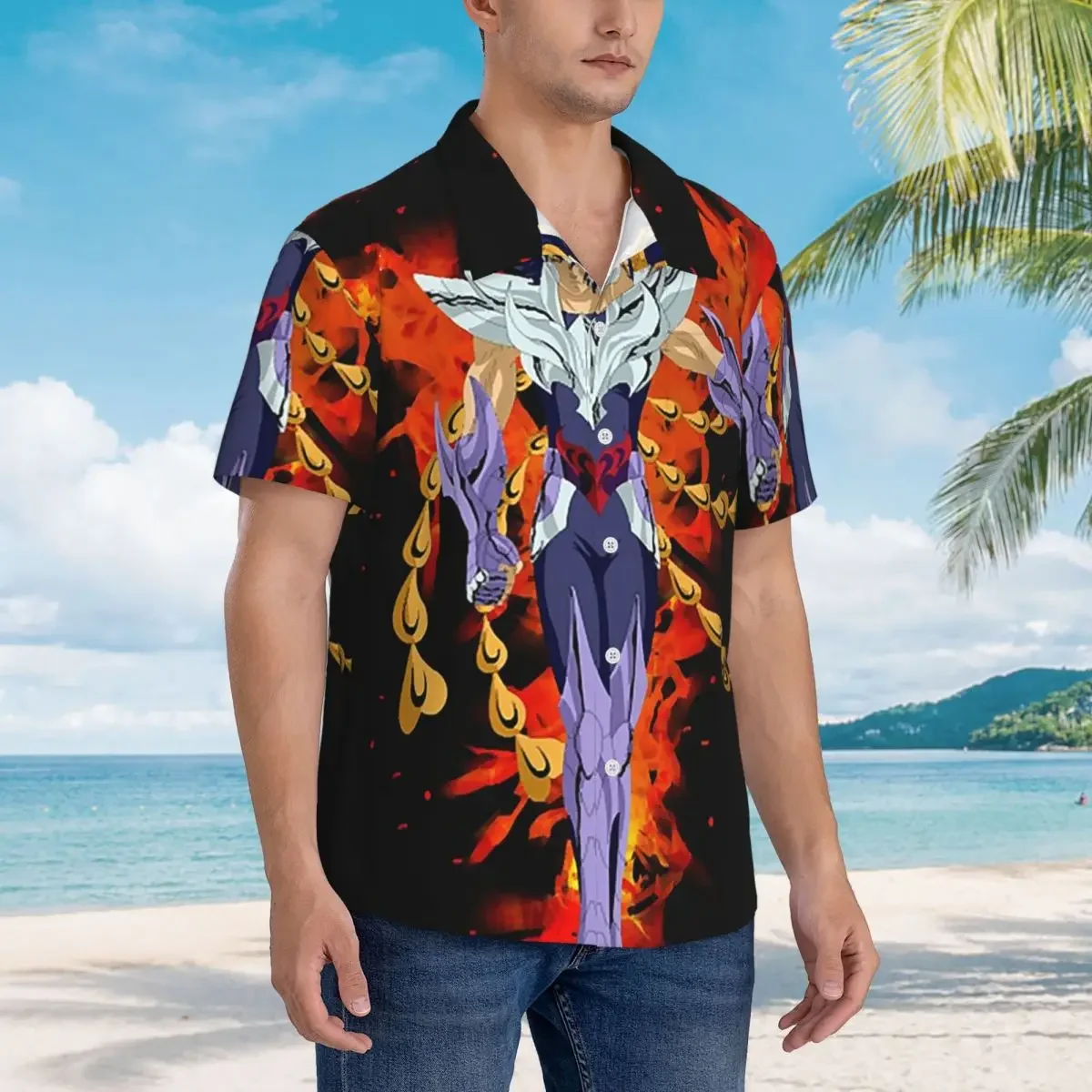 Anime Knights Of The Zodiac Saint Seiya Hawaiian Shirts Casual Men Short Sleeve Shirt for Summer Beach Men's Button Tops
Anime Knights Of The Zodiac Saint Seiya Hawaiian Shirts Casual Men Short Sleeve Shirt for Summer Beach Men's Button Tops