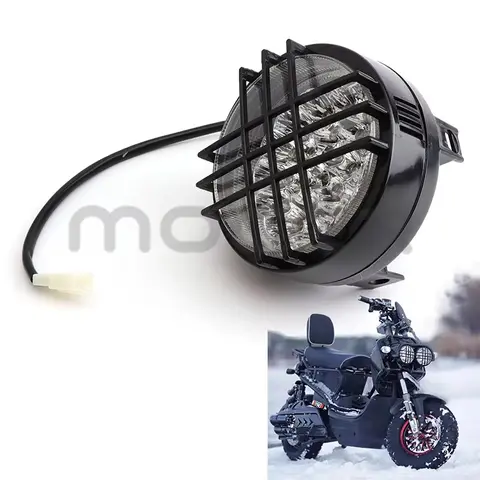 Motorcycle LED Headlight Front Light Turn Signal Indicators Replacement for 50cc 110cc 150cc Scooter Moped Quad ATV