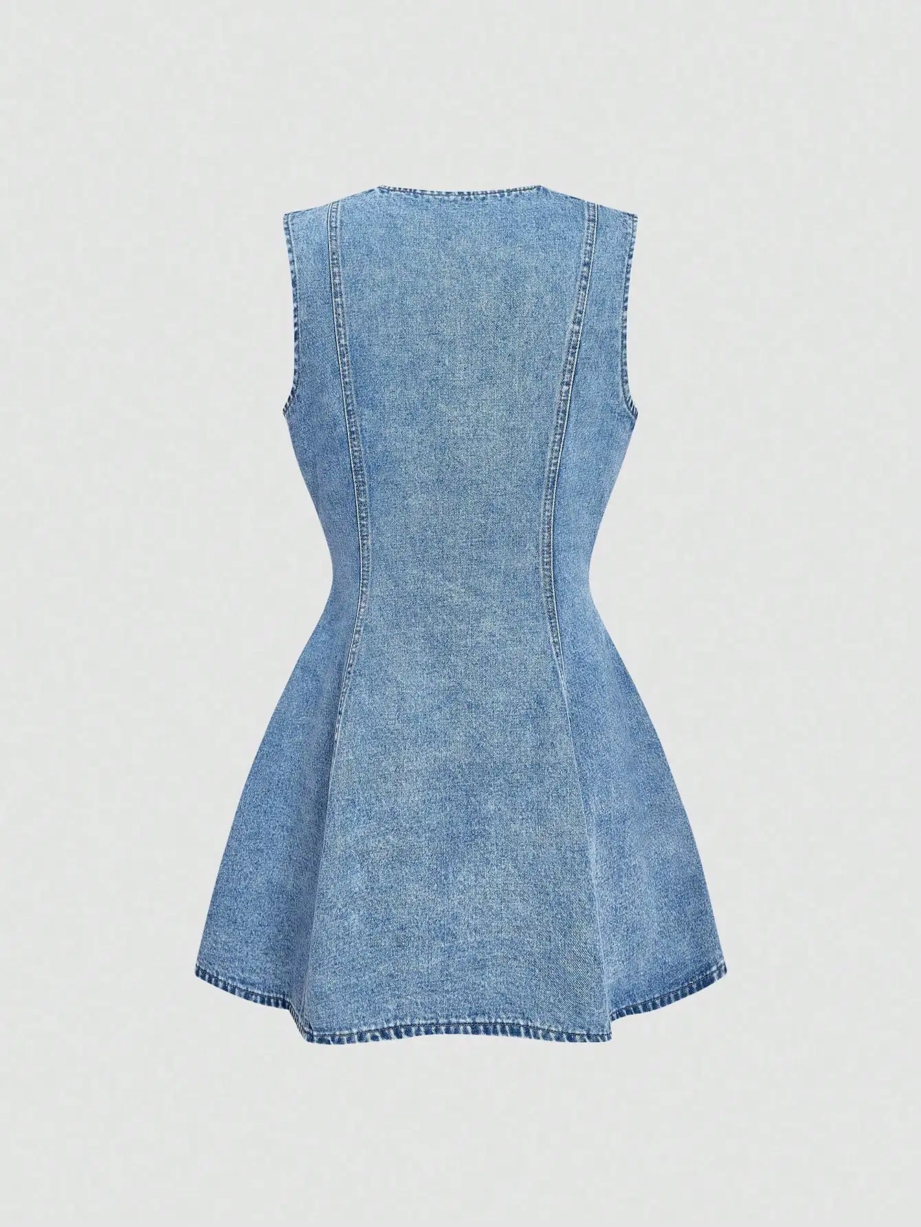 Women's Denim Sleeveless Mini Dress A-Line Casual Fitted Blue
Women's Denim Sleeveless Mini Dress A-Line Casual Fitted Blue
