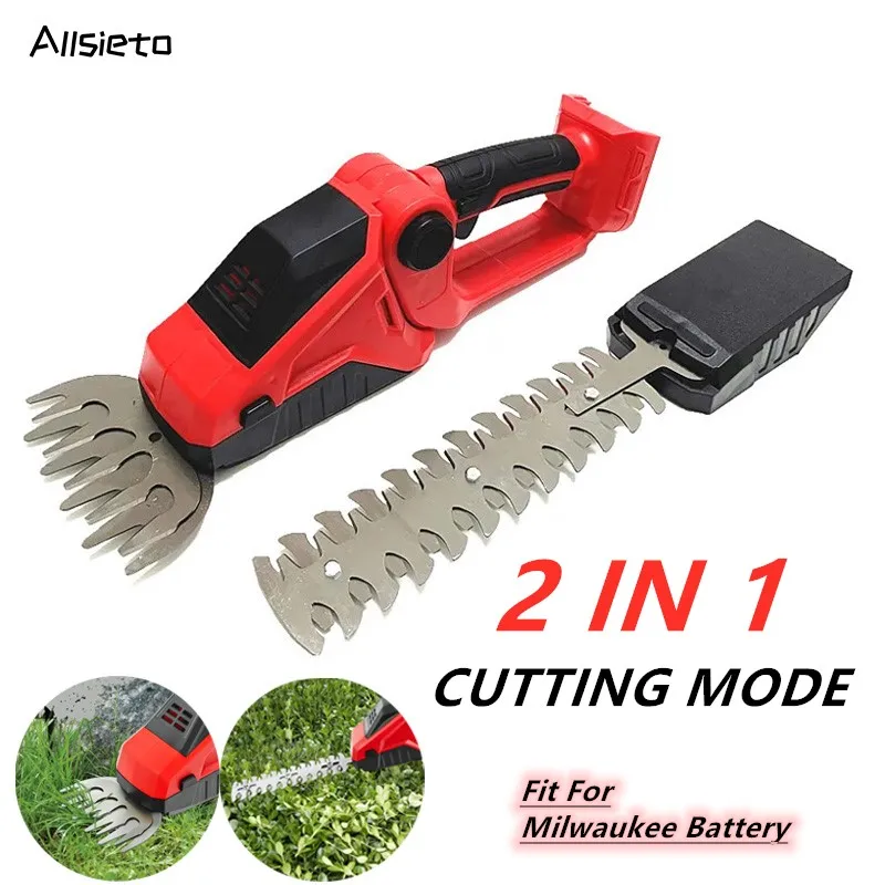 Cordless Hedge Trimmer 2in1 Handheld Electric Grass Trimmer Bush Trimmer Grass Shears Garden Power Tool For Milwaukee18V Battery
Cordless Hedge Trimmer 2in1 Handheld Electric Grass Trimmer Bush Trimmer Grass Shears Garden Power Tool For Milwaukee18V Battery