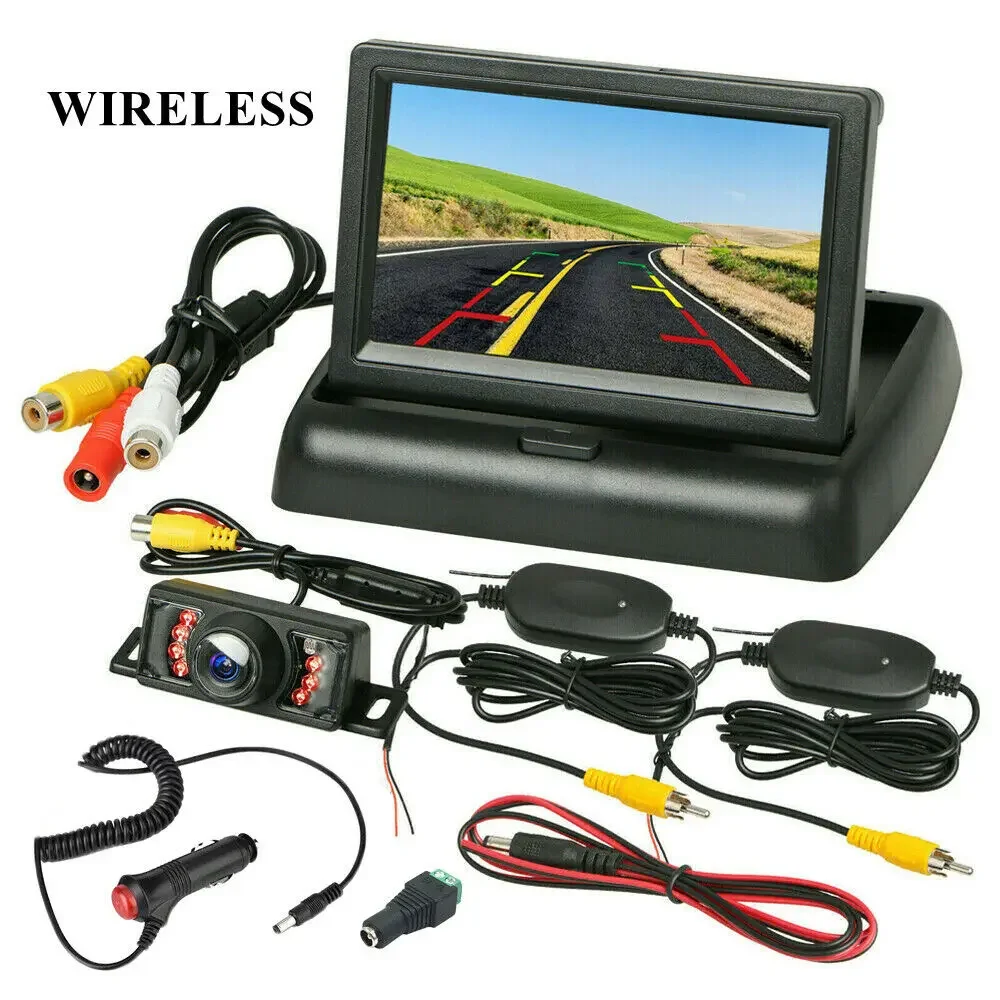 Wireless Backup Camera and 4.3in Monitor Kit Rear View System Night Vision Waterproof
Wireless Backup Camera and 4.3in Monitor Kit Rear View System Night Vision Waterproof
