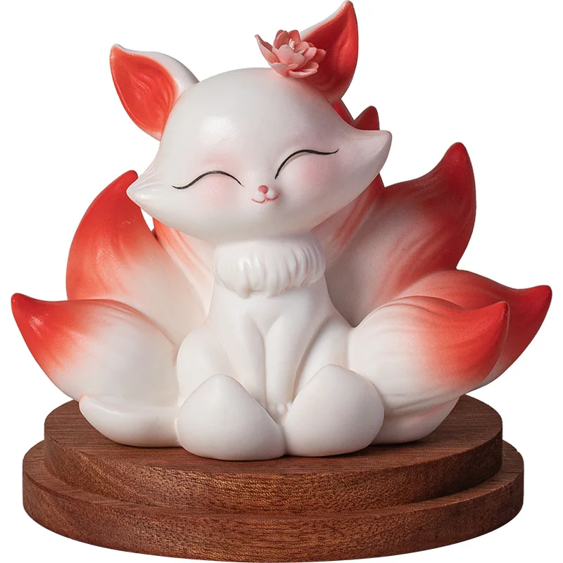 Creative and cute ceramic nine-tailed fox ornaments, little fox decorative crafts
Creative and cute ceramic nine-tailed fox ornaments, little fox decorative crafts
