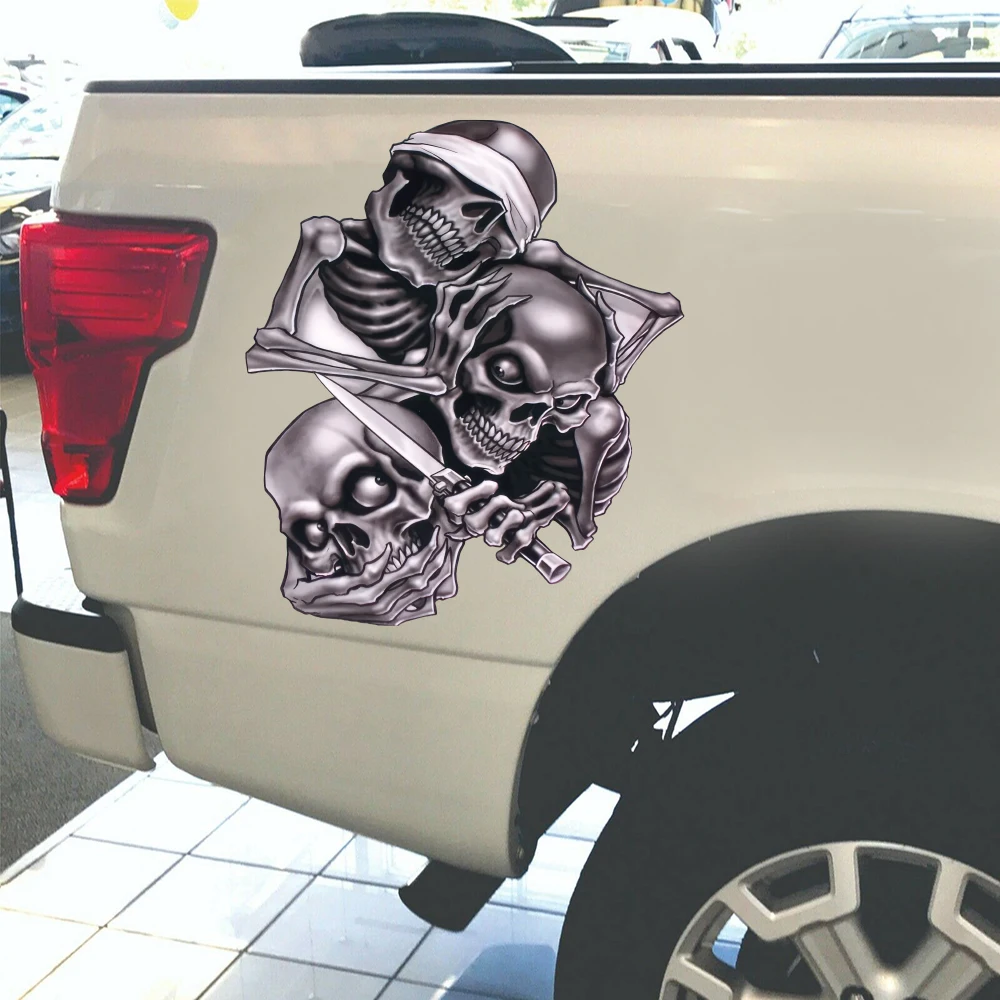 Hear Speak See No Evil Skull Car Sticker Decal for Bumper Windscreen Windshield Bonnet Hood Auto Vehicle Decor
Hear Speak See No Evil Skull Car Sticker Decal for Bumper Windscreen Windshield Bonnet Hood Auto Vehicle Decor