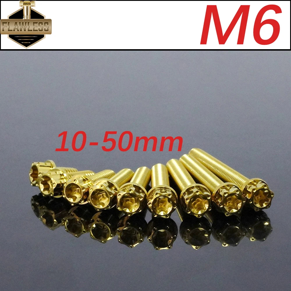 FLAWLESSTI M6x10-50 Gr5 Titanium Bolt Crankcase Engine Bolt Brake Pump Bolt
FLAWLESSTI M6x10-50 Gr5 Titanium Bolt Crankcase Engine Bolt Brake Pump Bolt