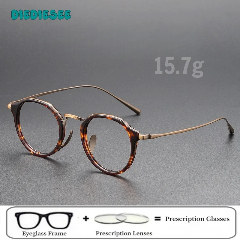 DIEDIESEE New High-quality Ultra Light Titanium Frame Men's And Women's Anti Blue Light Polygonal Prescription Glasses 1113
DIEDIESEE New High-quality Ultra Light Titanium Frame Men's And Women's Anti Blue Light Polygonal Prescription Glasses 1113