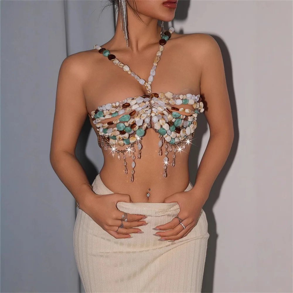 Sexy See Through Colorful Stone Bead Body Chain for Women Multi Bikini Bra Lingeie Backless Top Beachwear Summer Jewelry Gifts
Sexy See Through Colorful Stone Bead Body Chain for Women Multi Bikini Bra Lingeie Backless Top Beachwear Summer Jewelry Gifts