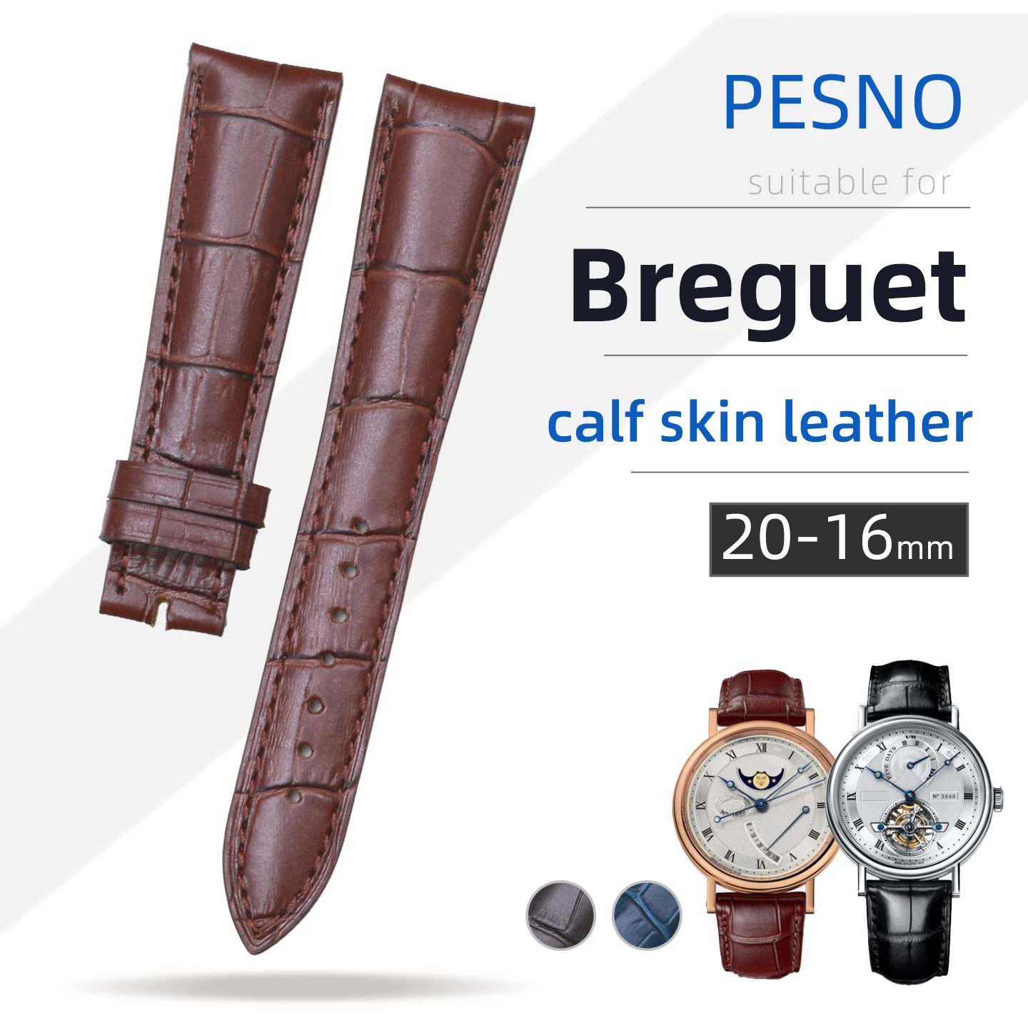 PESNO Genuine Top Layer Calf Skin Leather Watch Bands Strap Compatible for Breguet Tradition Classique 7597BR/5177BR Accessories
PESNO Genuine Top Layer Calf Skin Leather Watch Bands Strap Compatible for Breguet Tradition Classique 7597BR/5177BR Accessories