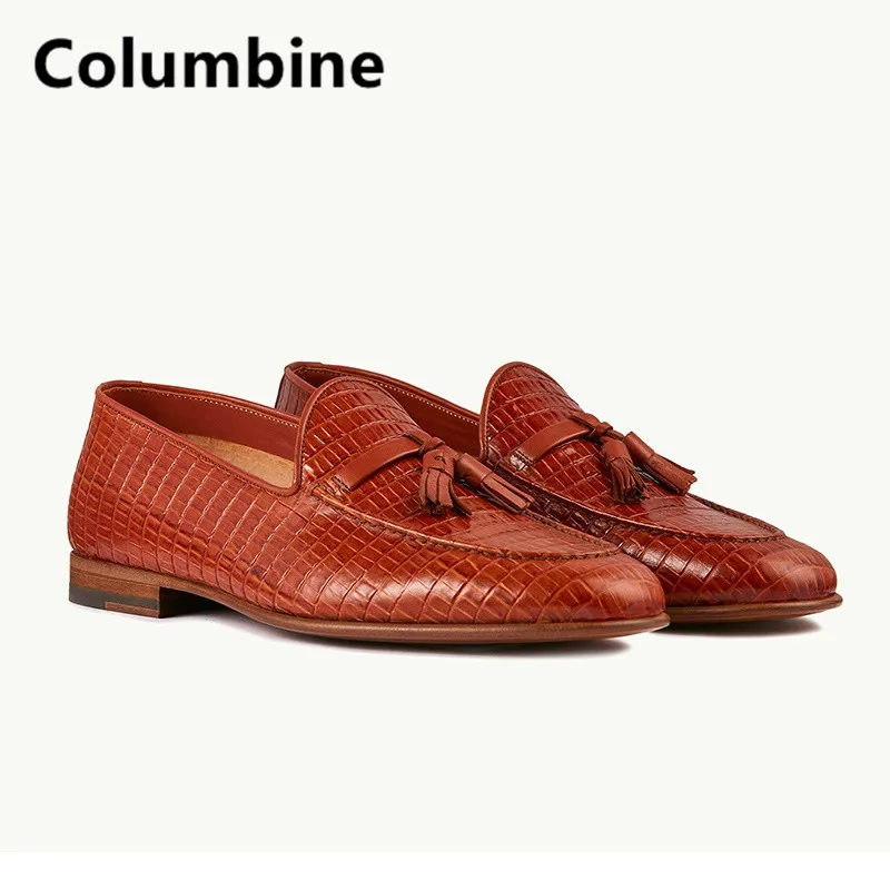 Alligator Pattern Style Men Dress Shoes Slip On Leather Party Shoes High Quality Fashion Tassel Business Dress Shoes
Alligator Pattern Style Men Dress Shoes Slip On Leather Party Shoes High Quality Fashion Tassel Business Dress Shoes