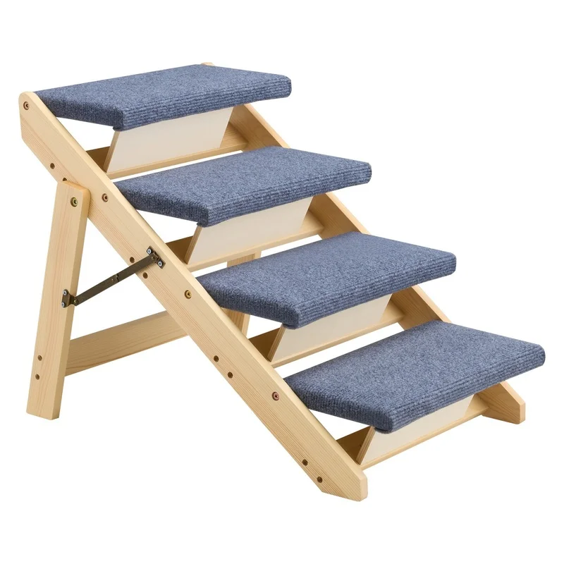 Wood Pet Stairs 4-Step Dog Ladder for Beds Sofa Cars 150lbs Capacity Foldable Flat Design Stable Support for Small Medium Large Dogs and Cats
Wood Pet Stairs 4-Step Dog Ladder for Beds Sofa Cars 150lbs Capacity Foldable Flat Design Stable Support for Small Medium Large Dogs and Cats