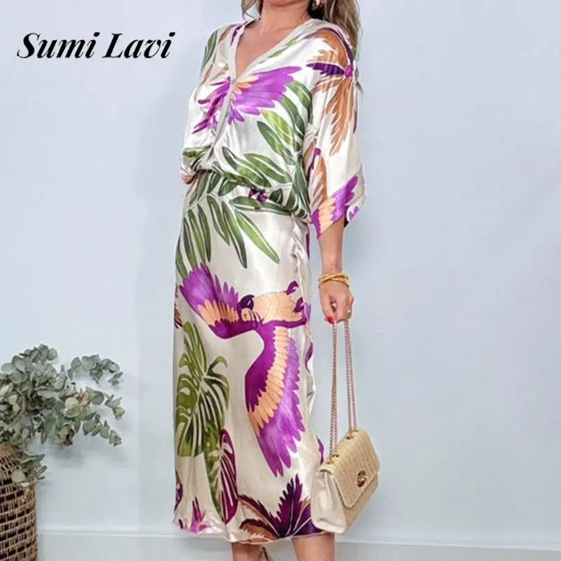Women Casual Half Sleeve 2Pc Set Elegant V-neck Button Top & Long Skirt Suit 2024 Fashion Pattern Print Satin Waist Beach Outfit
Women Casual Half Sleeve 2Pc Set Elegant V-neck Button Top & Long Skirt Suit 2024 Fashion Pattern Print Satin Waist Beach Outfit