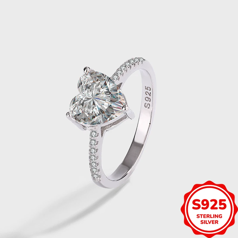 Genuine and Versatile Genuine S925 Silver Three-claw Heart-shaped Dove Egg Women's Wedding Ring Luxury and Advanced
Genuine and Versatile Genuine S925 Silver Three-claw Heart-shaped Dove Egg Women's Wedding Ring Luxury and Advanced