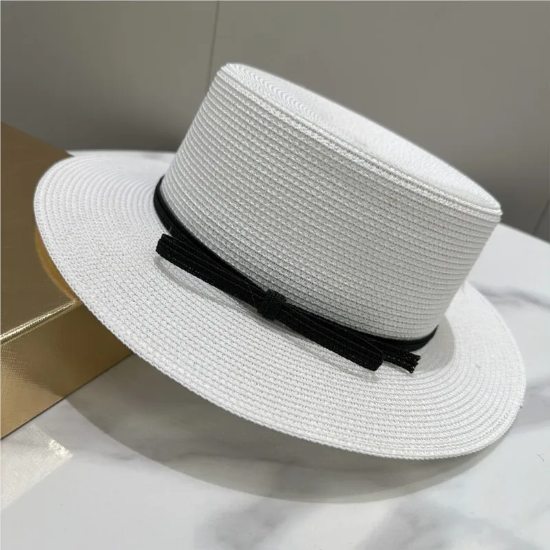 Simple flat-topped hat solid-color thin paper braid top women's casual sun-protective
Simple flat-topped hat solid-color thin paper braid top women's casual sun-protective