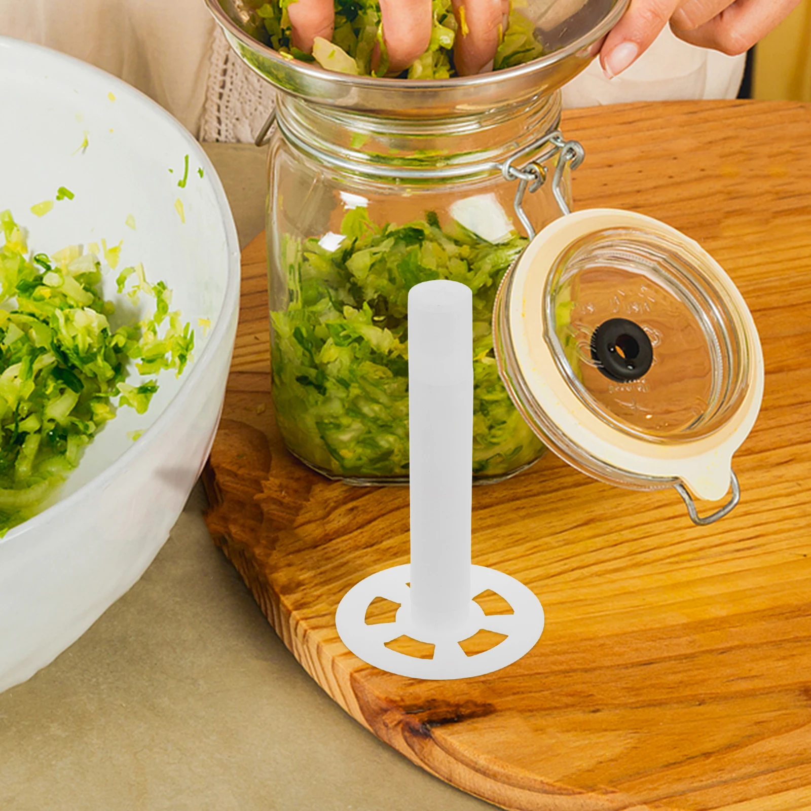 2Pcs Pickling Jar Press Tool Fermentation Kit Adjustable Rod Vegetable Fermenter White Mason Jar Accessories Grid
2Pcs Pickling Jar Press Tool Fermentation Kit Adjustable Rod Vegetable Fermenter White Mason Jar Accessories Grid