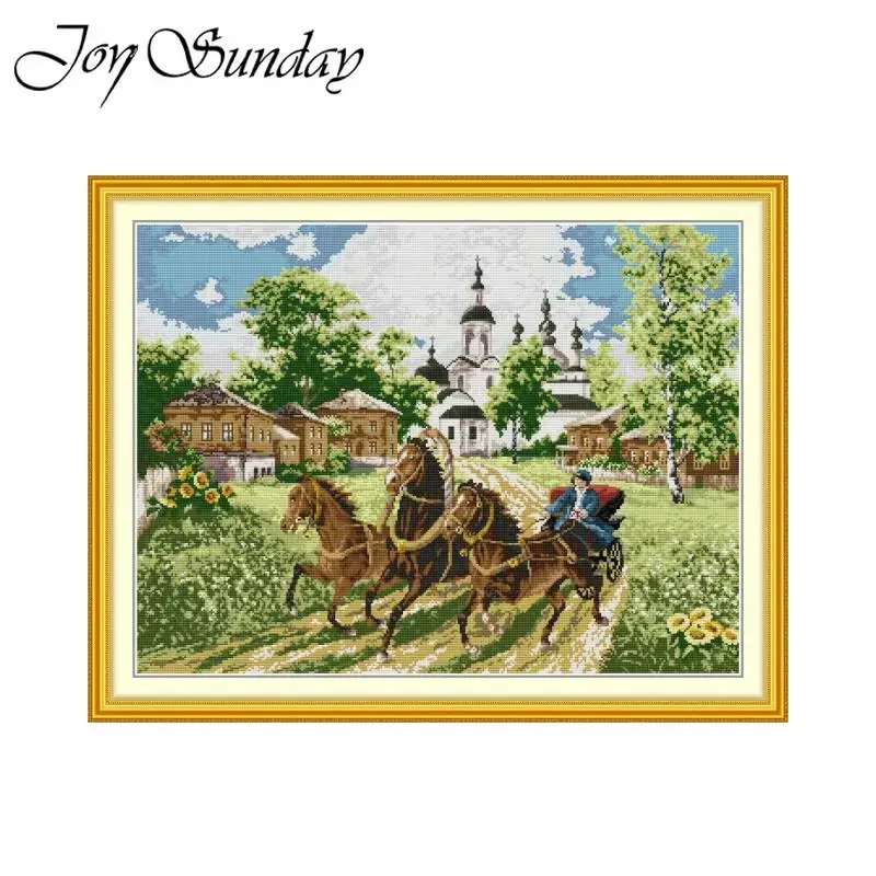 Набор для вышивки крестом Joy Sunday Galloping Horse House HD с принтом, счетная ткань Aida 16/14CT, наборы для вышивания «сделай сам» с подарком
Набор для вышивки крестом Joy Sunday Galloping Horse House HD с принтом, счетная ткань Aida 16/14CT, наборы для вышивания «сделай сам» с подарком