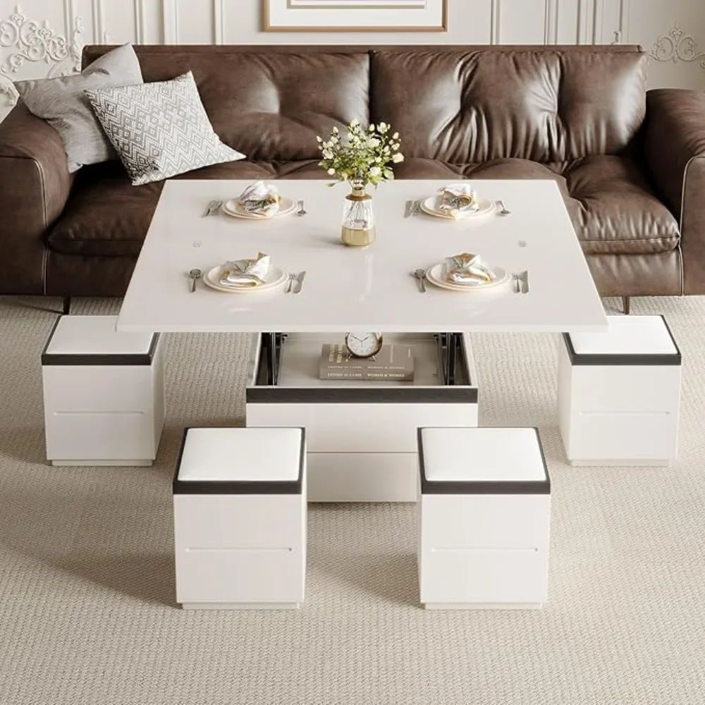 Lift Top Coffee Table with Hidden Storage 3 in 1 Smart Center Table with 4 Stools Multifunctional Coffee Table Extent.Customized
Lift Top Coffee Table with Hidden Storage 3 in 1 Smart Center Table with 4 Stools Multifunctional Coffee Table Extent.Customized