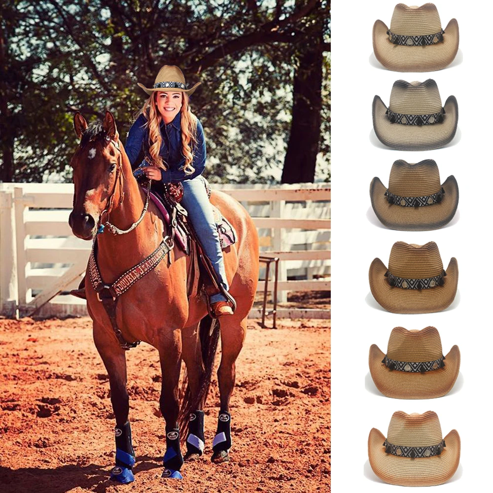 Men Women Soft Straw Western Cowboy Hats Wide Brim Sunhat Party Travel Outdoor Caps Classical Retro Sombrero UK Size L US 7 1/4
Men Women Soft Straw Western Cowboy Hats Wide Brim Sunhat Party Travel Outdoor Caps Classical Retro Sombrero UK Size L US 7 1/4
