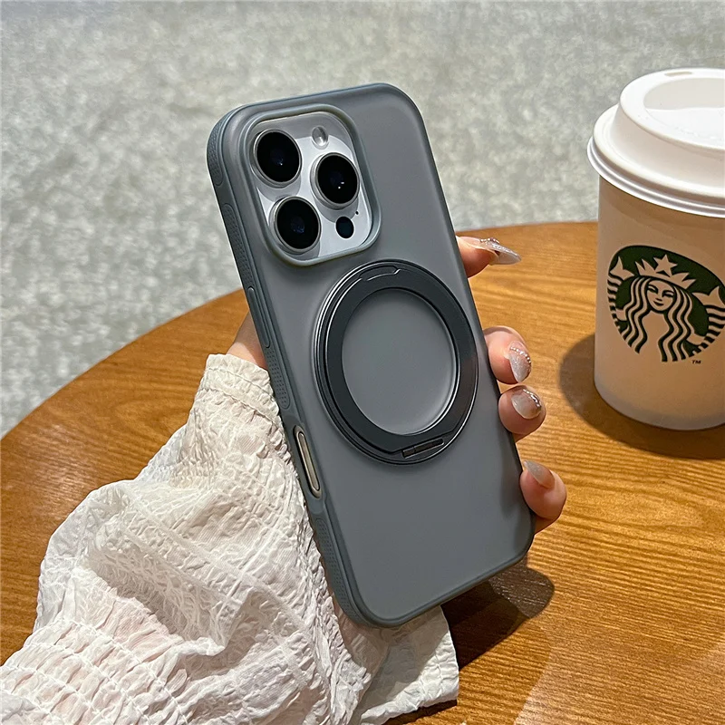 Luxury Rotating Pivot Magnetic Bracket Magsafe Case For iPhone 16Pro 15 14 15Pro Max Matte Wireless Charging Shockproof Cover
Luxury Rotating Pivot Magnetic Bracket Magsafe Case For iPhone 16Pro 15 14 15Pro Max Matte Wireless Charging Shockproof Cover