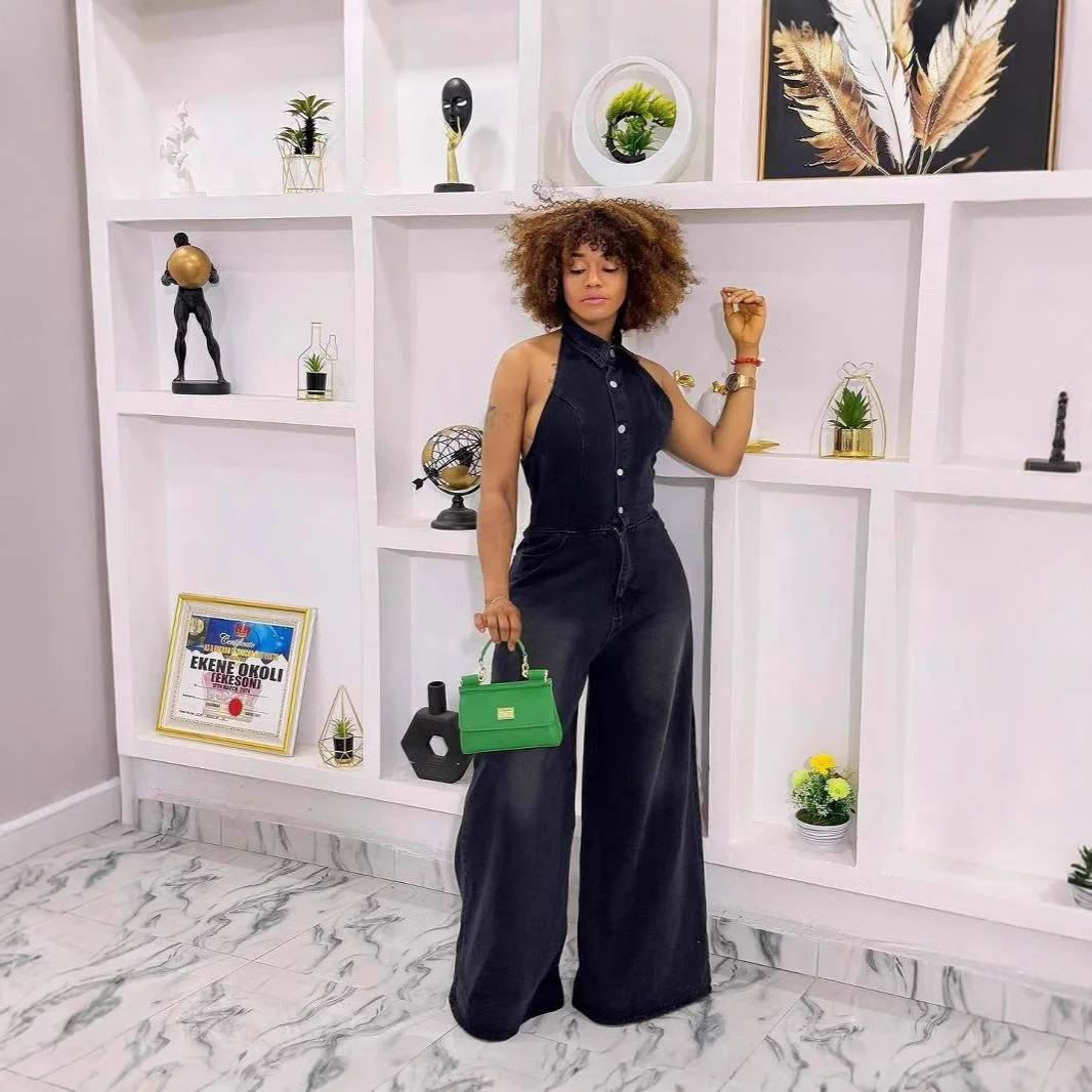 Women's Street Sle Low Waist Denim Overalls Collar Hanging Ne Single Ba Long Pants Polyester Fiber Autumn Collection
Women's Street Sle Low Waist Denim Overalls Collar Hanging Ne Single Ba Long Pants Polyester Fiber Autumn Collection