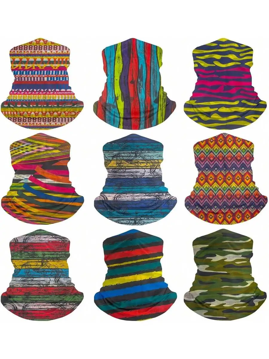9pcs Multicolor Neck Gaiter Headband Face Mask Tube Scarf UV Protection Outdoor Sports
9pcs Multicolor Neck Gaiter Headband Face Mask Tube Scarf UV Protection Outdoor Sports