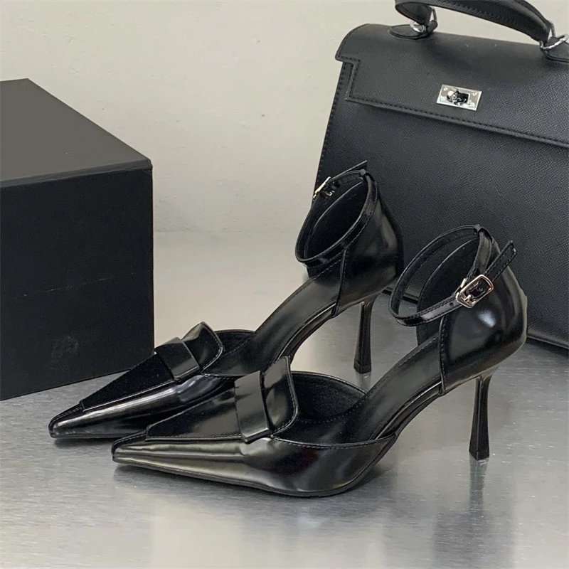 Women's Pointed Toe Patent Leather Bow Ankle Strap Thin Stiletto Heel Pumps Elegant Office Footwear Drop Shipping Summer Gift
Women's Pointed Toe Patent Leather Bow Ankle Strap Thin Stiletto Heel Pumps Elegant Office Footwear Drop Shipping Summer Gift