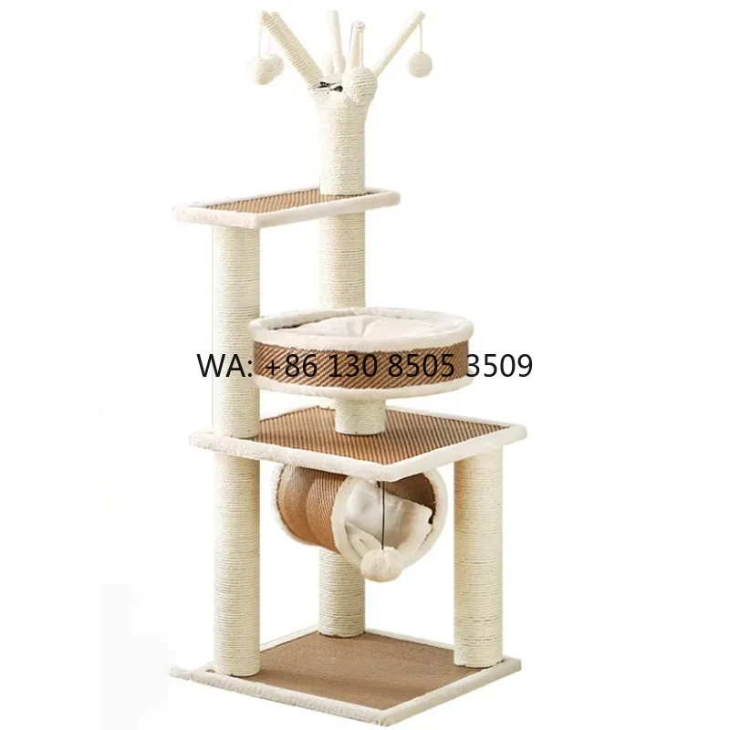 Modern Classic Luxury Sisal Eco-Friendly Cat Tree Condo Tower Customizable Cat Climbing Frame Scratch Board Indoor Outdoor
Modern Classic Luxury Sisal Eco-Friendly Cat Tree Condo Tower Customizable Cat Climbing Frame Scratch Board Indoor Outdoor