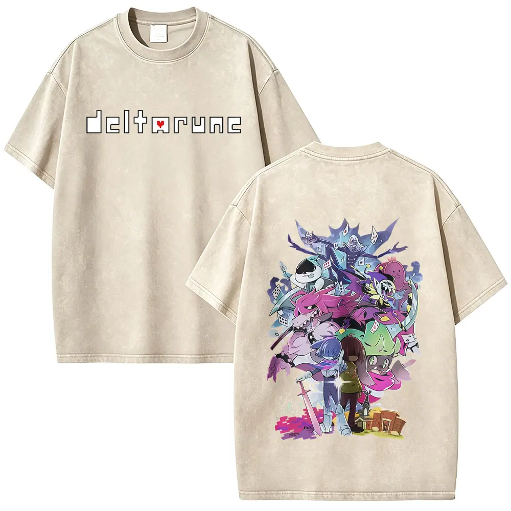 Game Deltarune Noelle Holiday Ralsei Susie Kris Vintage Washed T-shirt Men's Women Otaku Humor Oversized Short Sleeve T Shirts
Game Deltarune Noelle Holiday Ralsei Susie Kris Vintage Washed T-shirt Men's Women Otaku Humor Oversized Short Sleeve T Shirts