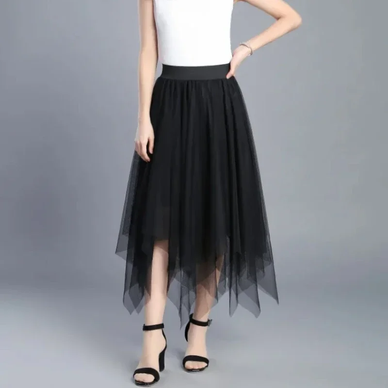 2025 New Spring Summer Retro Tulle Skirt Casual Women Elastic High Waist Mesh Skirts Long Pleated Tutu Skirts Female Jupe Longue
2025 New Spring Summer Retro Tulle Skirt Casual Women Elastic High Waist Mesh Skirts Long Pleated Tutu Skirts Female Jupe Longue