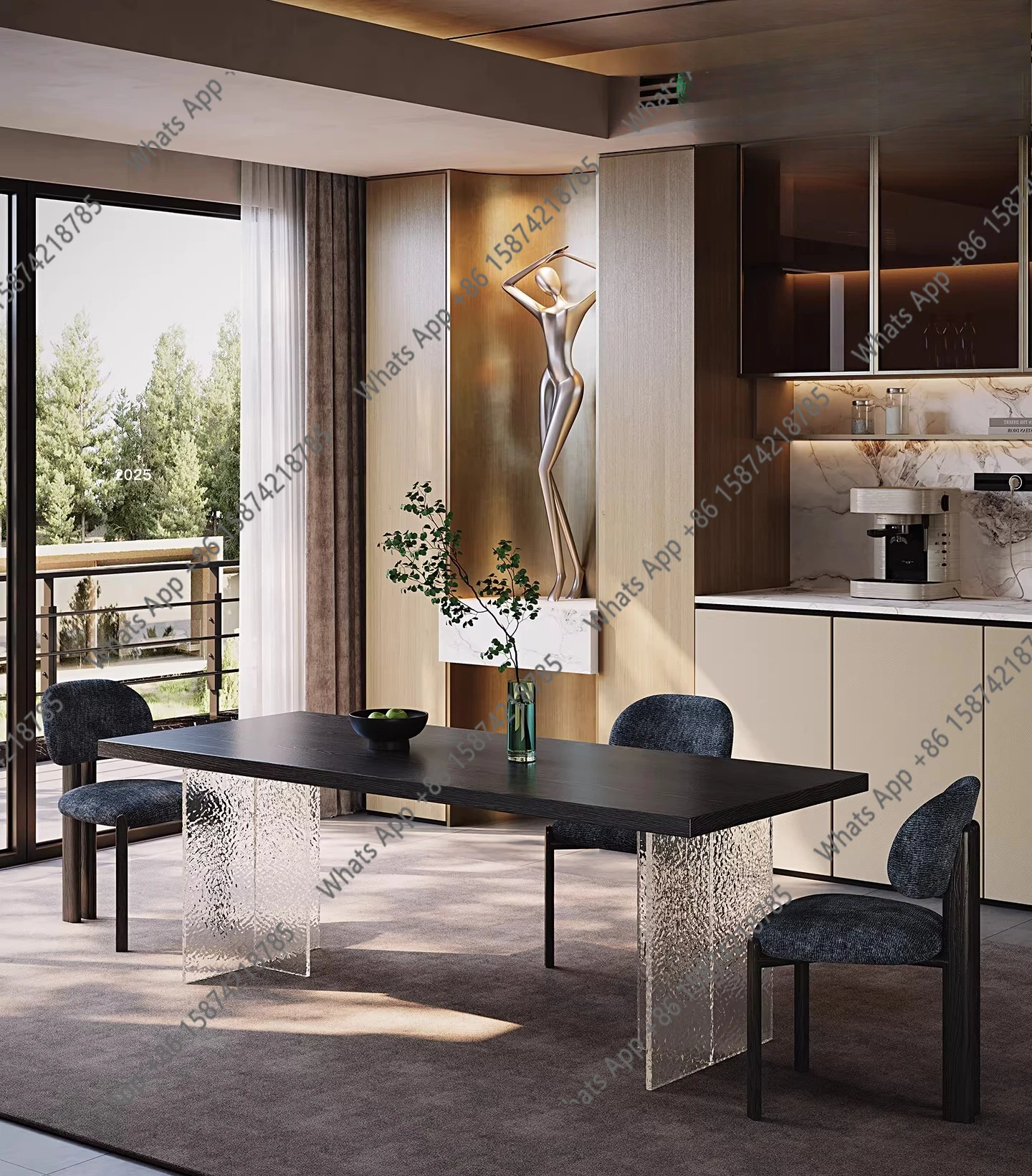 Italian minimalist solid wood rectangular dining table 26 years old new designer living room dining table and chair combination
Italian minimalist solid wood rectangular dining table 26 years old new designer living room dining table and chair combination