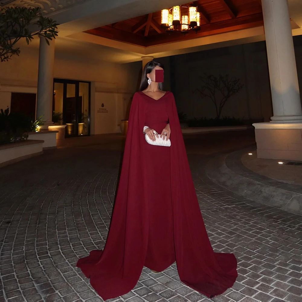 Customized Straight Mermaid Prom Dresses Floor-Length V-Neck Full Sleeve Evening Gown Simple Draped Fashion Backless Party Gown
Customized Straight Mermaid Prom Dresses Floor-Length V-Neck Full Sleeve Evening Gown Simple Draped Fashion Backless Party Gown