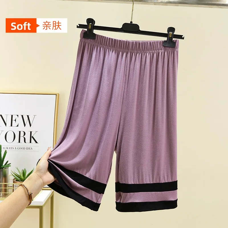 Casual High Waist Modal Ice Silk Shorts Women's Summer Thin Five-Point Loose Fit Outerwear plus Size Sleepwear Wide Leg Pants
Casual High Waist Modal Ice Silk Shorts Women's Summer Thin Five-Point Loose Fit Outerwear plus Size Sleepwear Wide Leg Pants