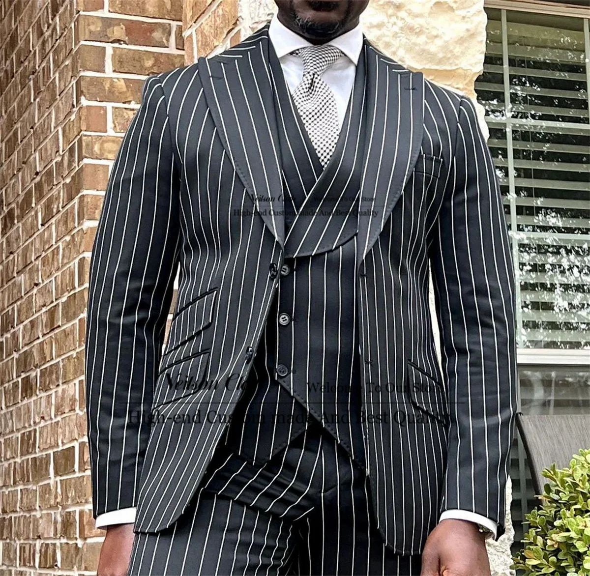Black Stripe Male Prom Blazers Peaked Lapel Groom Wedding Tuxedos For Men 2 Pieces Sets Slim Fit Business Terno Masculino
Black Stripe Male Prom Blazers Peaked Lapel Groom Wedding Tuxedos For Men 2 Pieces Sets Slim Fit Business Terno Masculino