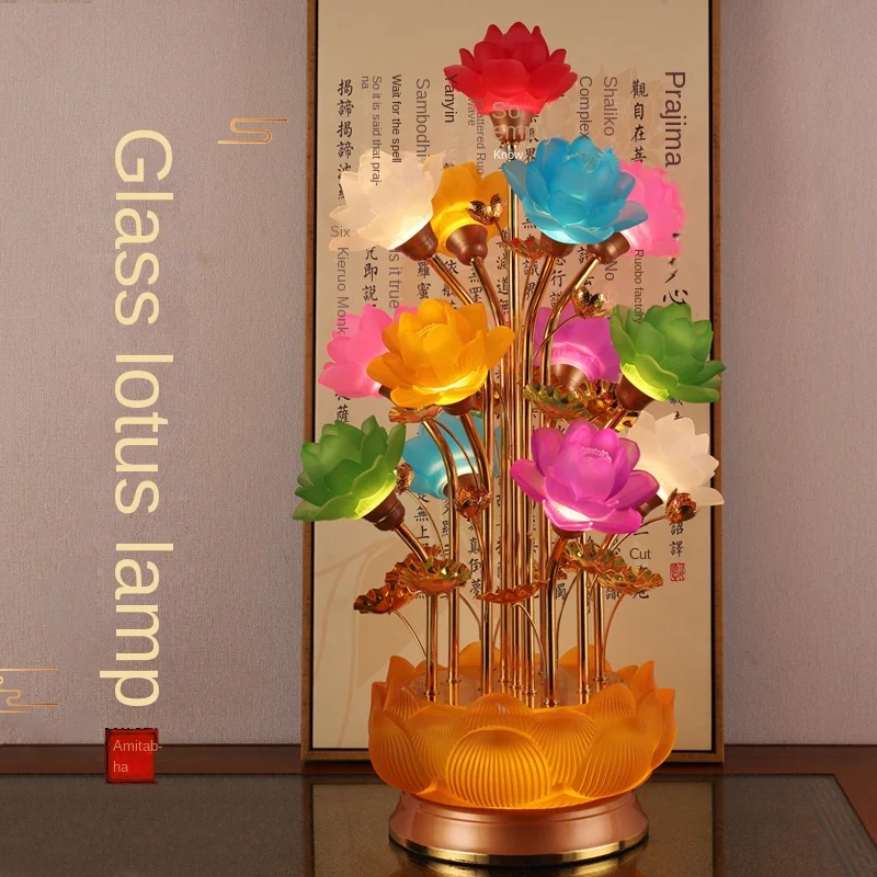 Led Colorful Colorful Colored Glaze Lotus Lamp Lamp for Buddha Worship Buddha Worshiping Lamp Buddha Front Lantern Household
Led Colorful Colorful Colored Glaze Lotus Lamp Lamp for Buddha Worship Buddha Worshiping Lamp Buddha Front Lantern Household