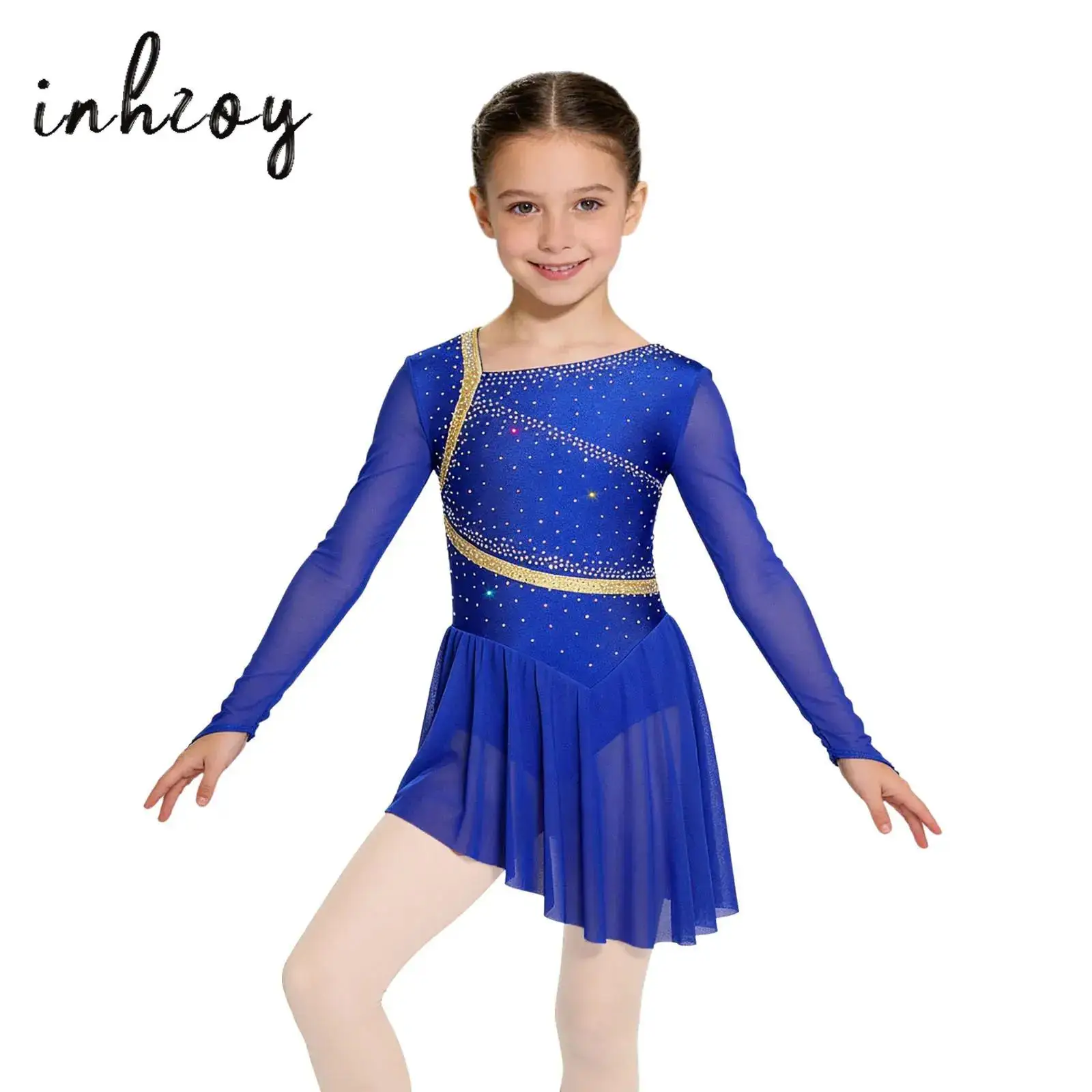 Girls Figure Ice Skating Dress Sparkly Rhinestones Asymmetrical Gymnastics Ballet Tutu Leotard Kids Long Sleeve Dance Costume
Girls Figure Ice Skating Dress Sparkly Rhinestones Asymmetrical Gymnastics Ballet Tutu Leotard Kids Long Sleeve Dance Costume